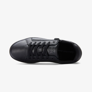  Calvin Klein Classic Cupsole Zip Low Erkek Siyah Sneaker