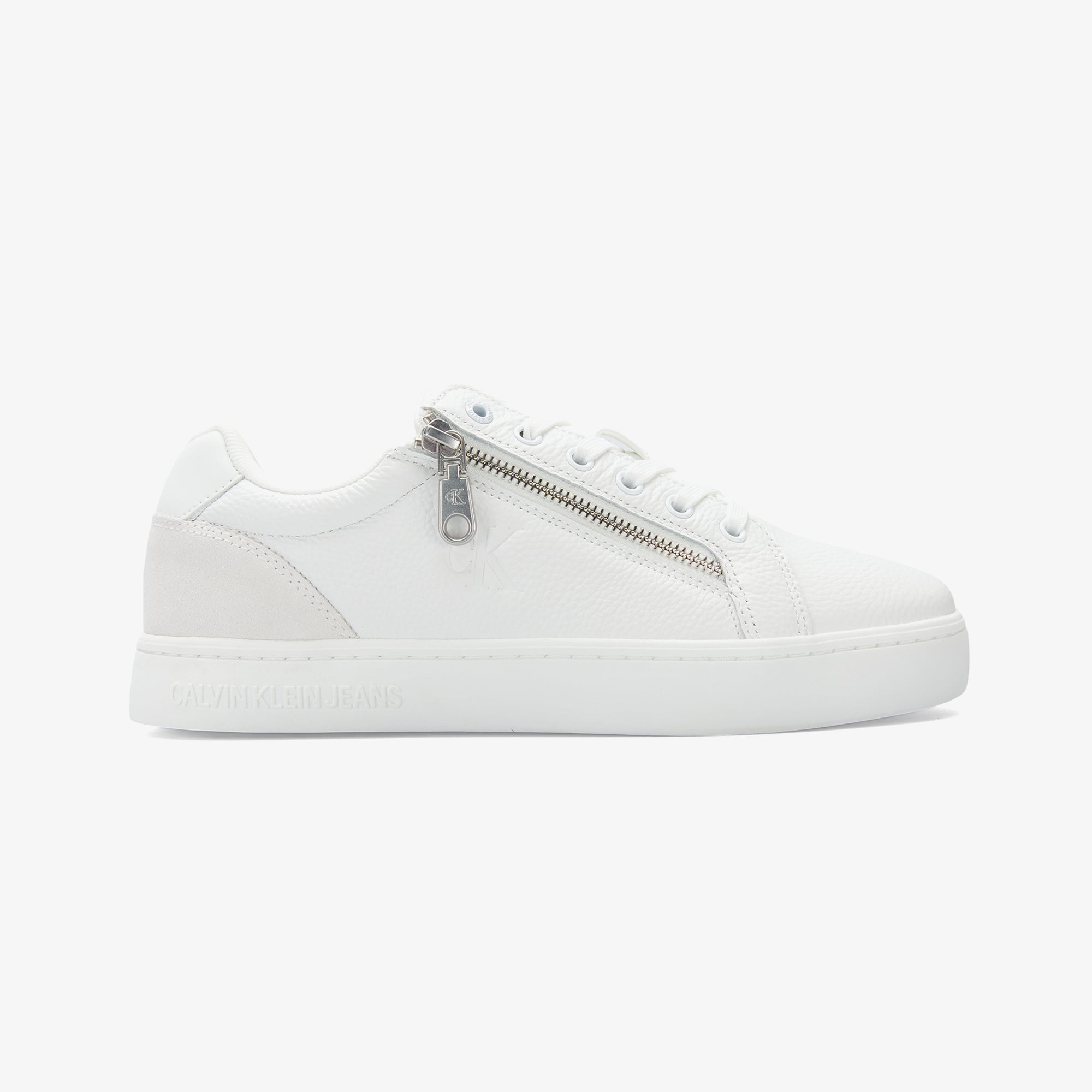 Calvin Klein Classic Cupsole Zip Low In Erkek Beyaz Sneaker - Görsel 2