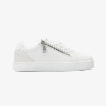  Calvin Klein Classic Cupsole Zip Low In Erkek Beyaz Sneaker