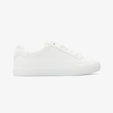  Calvin Klein Vulc Lace Up Mono Kadın Beyaz Sneaker