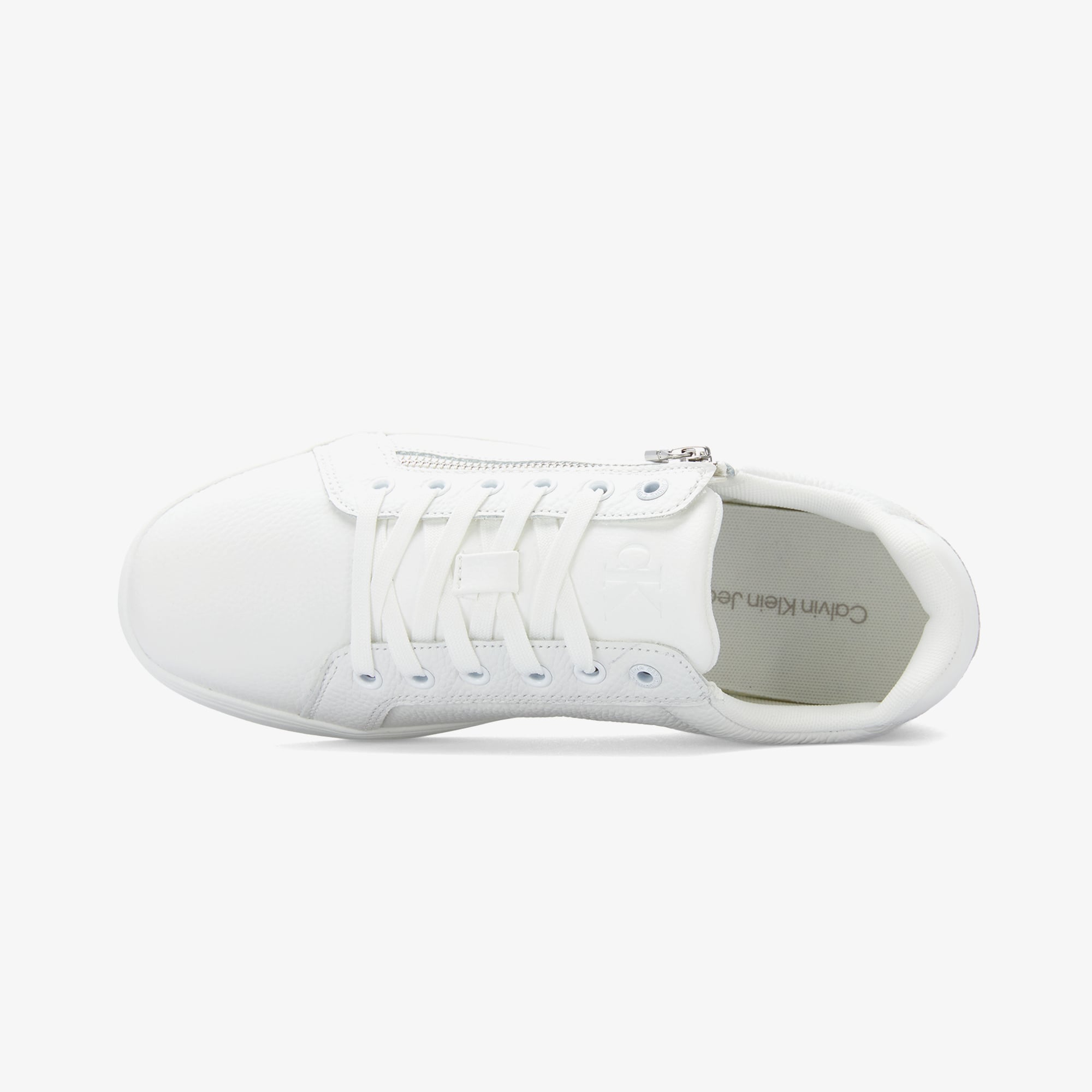 Calvin Klein Classic Cupsole Zip Low In Erkek Beyaz Sneaker - Görsel 5