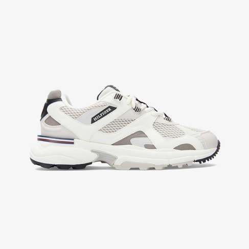  Tommy Hilfiger Runner Tech Mix Erkek Beyaz Sneaker