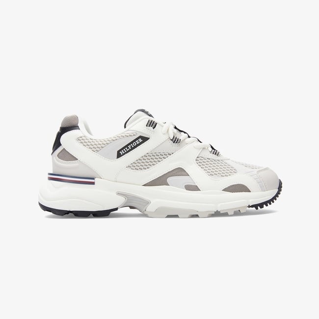  Tommy Hilfiger Runner Tech Mix Erkek Beyaz Sneaker