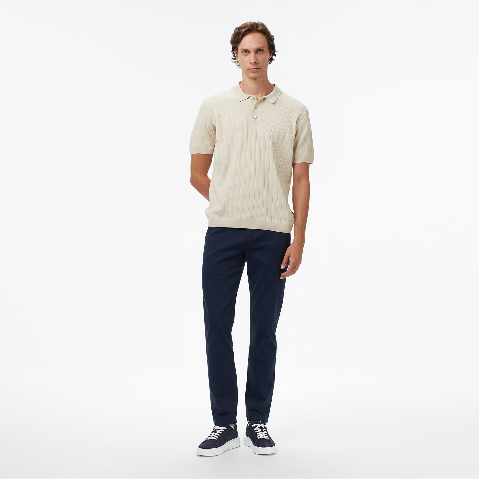 Nautica Erkek Bej Classic Fit Kazak