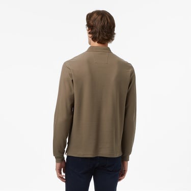  Nautica Erkek Kahverengi Classic Fit Uzun Kollu Polo Yaka T-Shirt