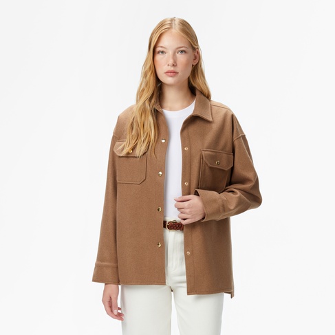  Nautica Kadın Kahverengi Regular Fit Gömlek