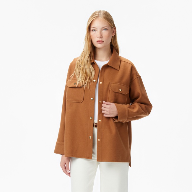  Nautica Kadın Kahverengi Regular Fit Gömlek