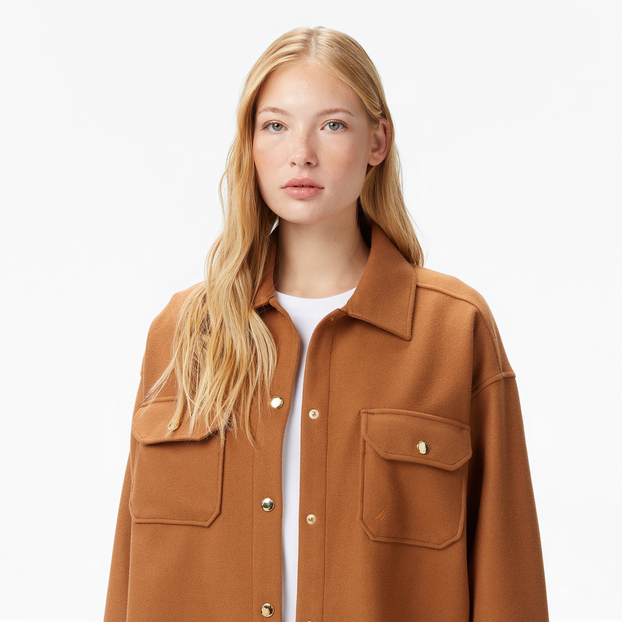 Nautica Kadın Kahverengi Regular Fit Gömlek