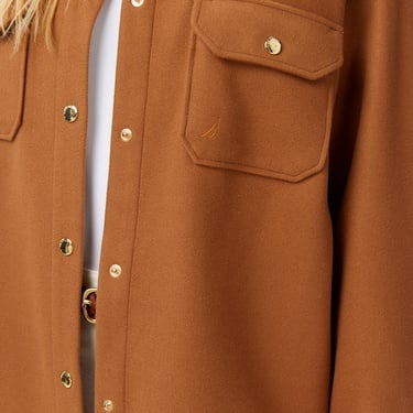  Nautica Kadın Kahverengi Regular Fit Gömlek