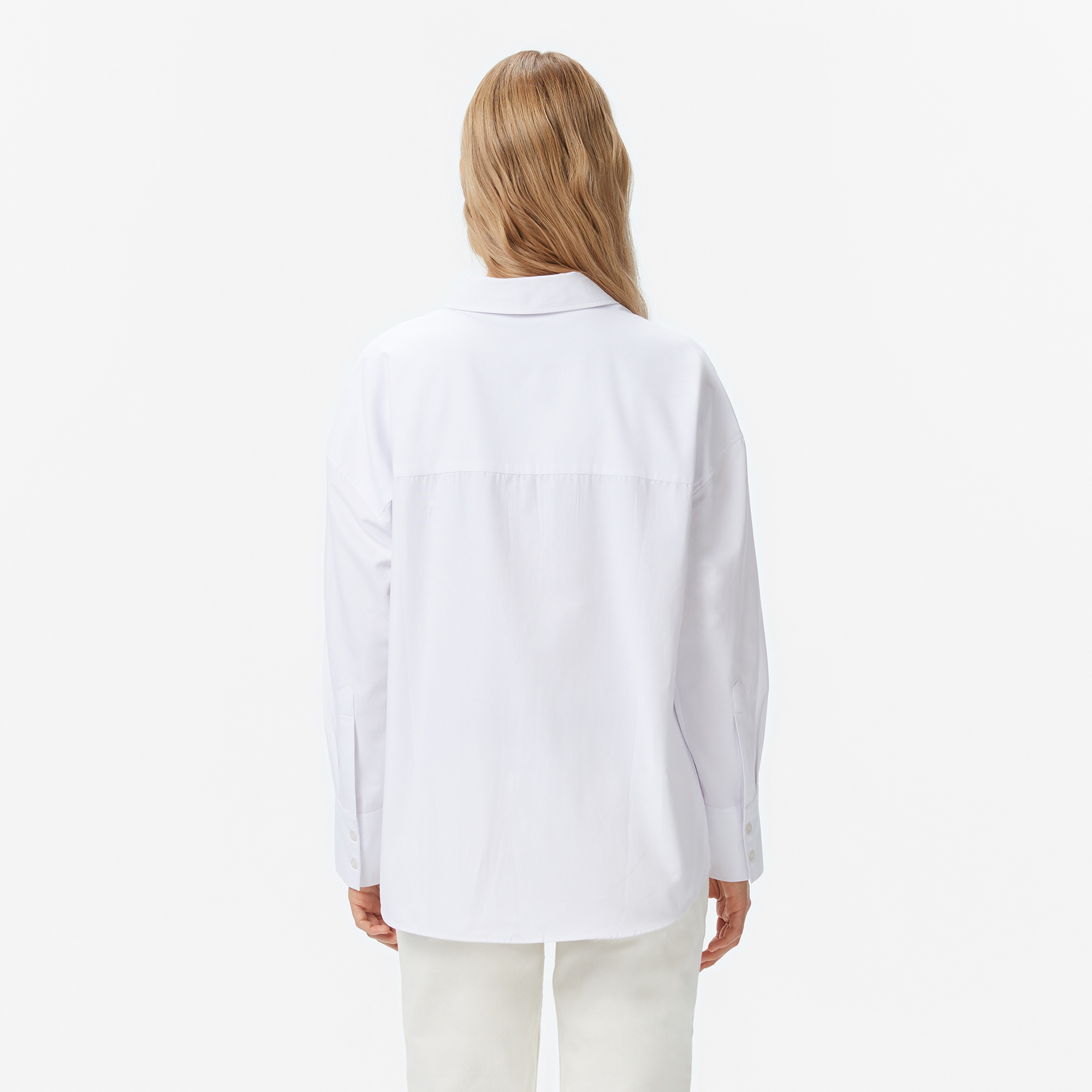 Nautica Kadın Beyaz Oversize Gömlek