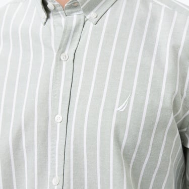  Nautica Erkek Yeşil Classic Fit Çizgili Gömlek