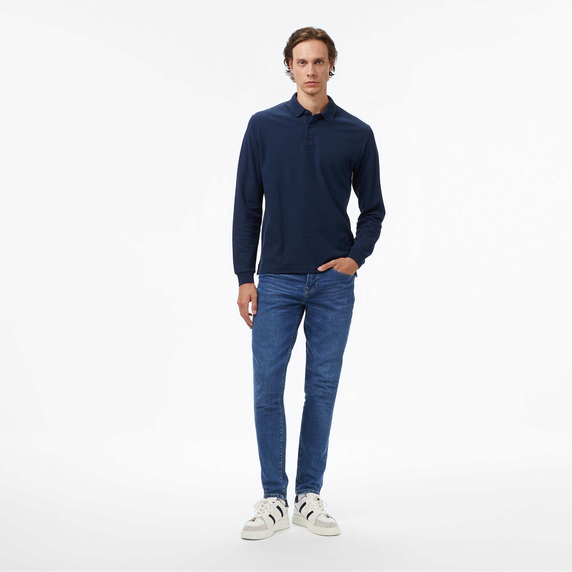 Nautica Erkek Mavi Skinny Straight Pantolon