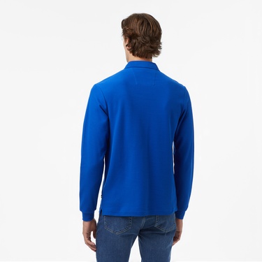  Nautica Classic Fit Uzun Kollu Polo Yaka Erkek Mavi T-shirt