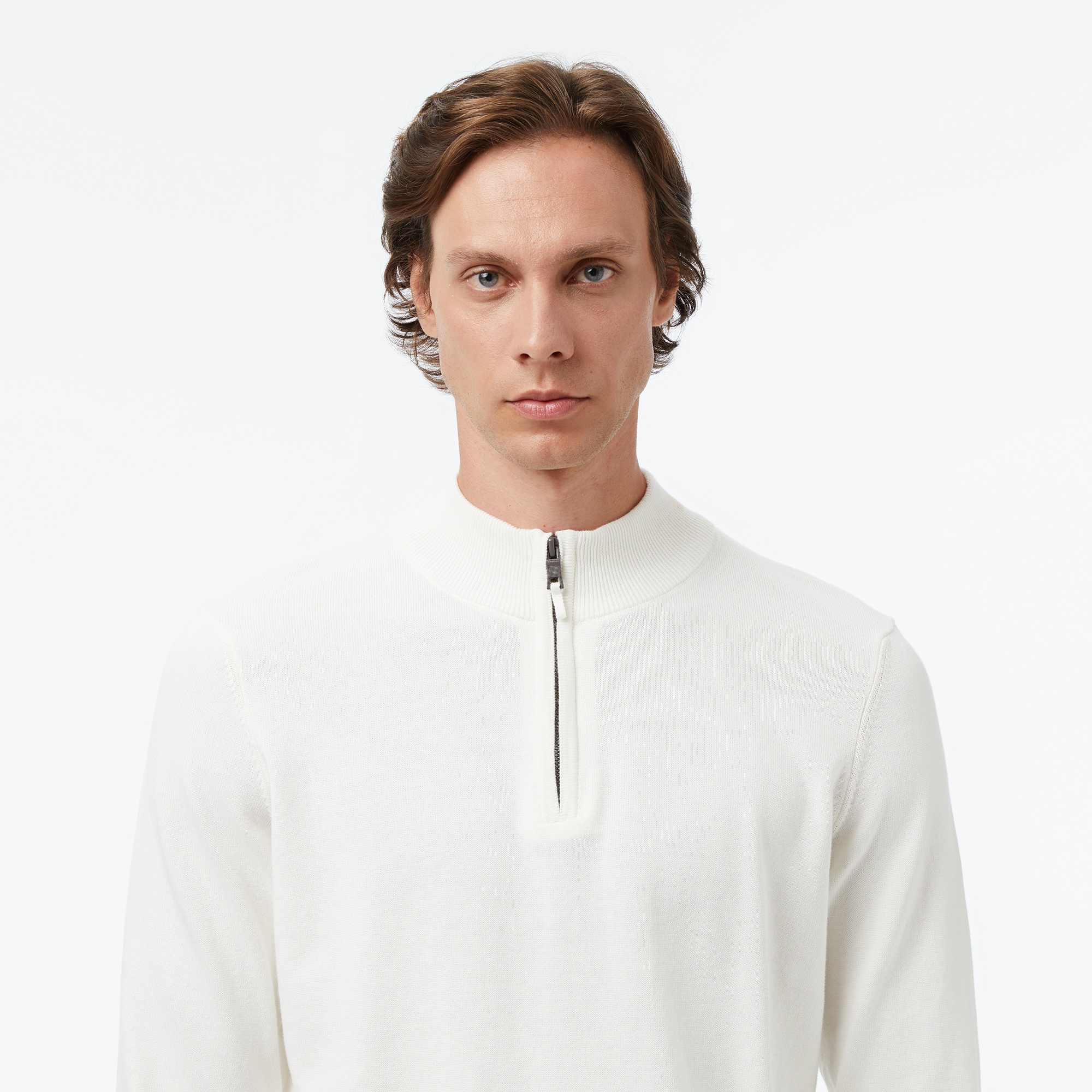 Nautica Erkek Krem Classic Fit Kazak