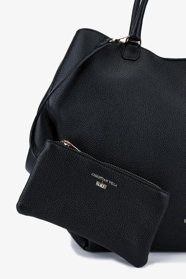  Valmenti Kadın Hakiki Deri Siyah Omuz Çanta