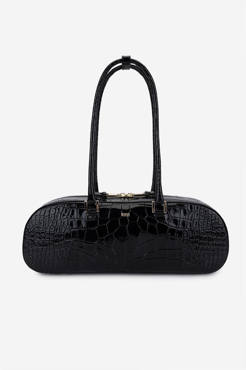  Valmenti Kadın Hakiki Deri Siyah Omuz Çanta