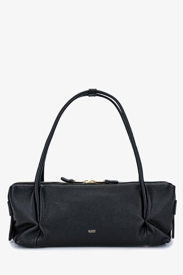  Valmenti Kadın Hakiki Deri Siyah Kol Çantası