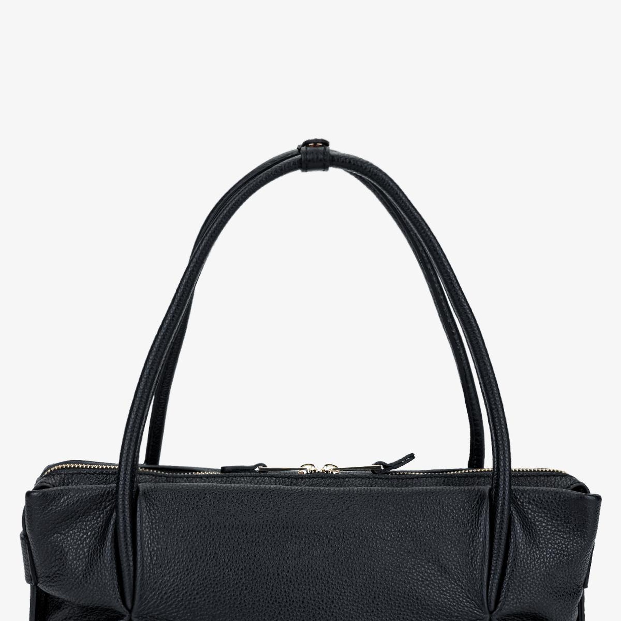 Valmenti Kadın Hakiki Deri Siyah Kol Çantası