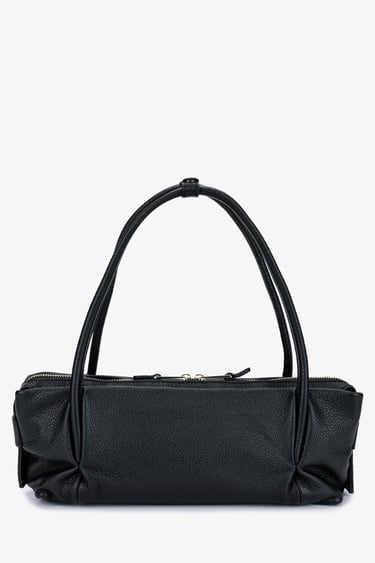  Valmenti Kadın Hakiki Deri Siyah Kol Çantası