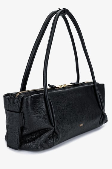  Valmenti Kadın Hakiki Deri Siyah Kol Çantası