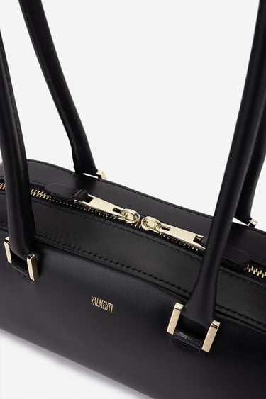  Valmenti Kadın Hakiki Deri Siyah Omuz Çanta