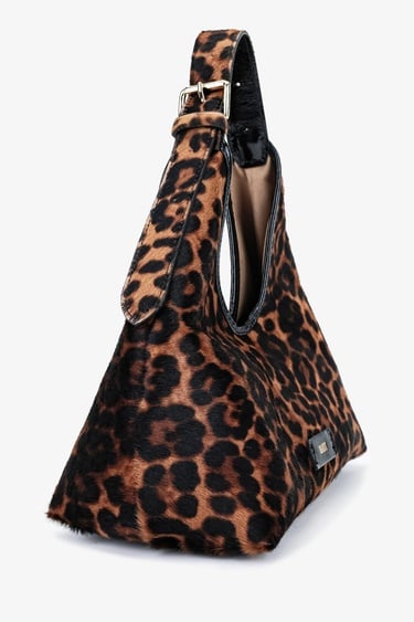  Valmenti Kadın Leopar Hakiki Deri Kol Çantası