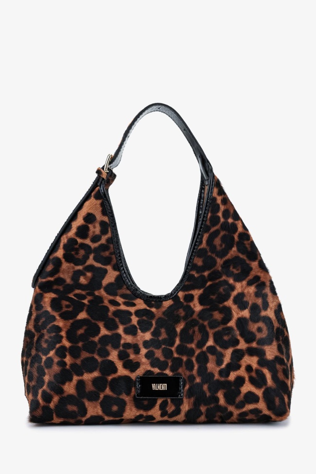  Valmenti Kadın Leopar Hakiki Deri Kol Çantası