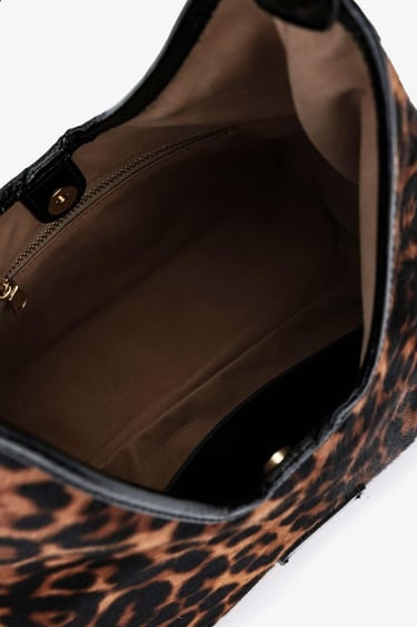  Valmenti Kadın Leopar Hakiki Deri Kol Çantası