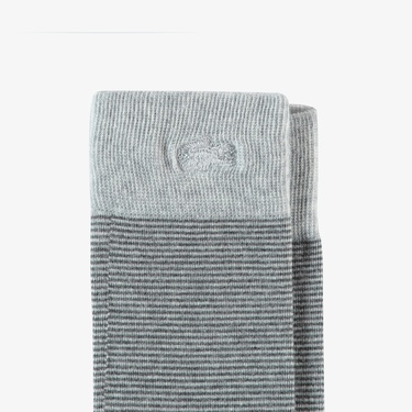  Lacoste Erkek Çizgili Gri Çorap