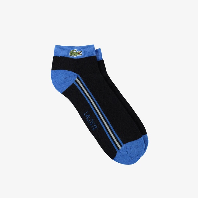  Lacoste Unisex Çizgili Siyah Çorap
