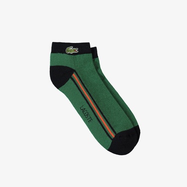  Lacoste Unisex Çizgili Koyu Yeşil Çorap