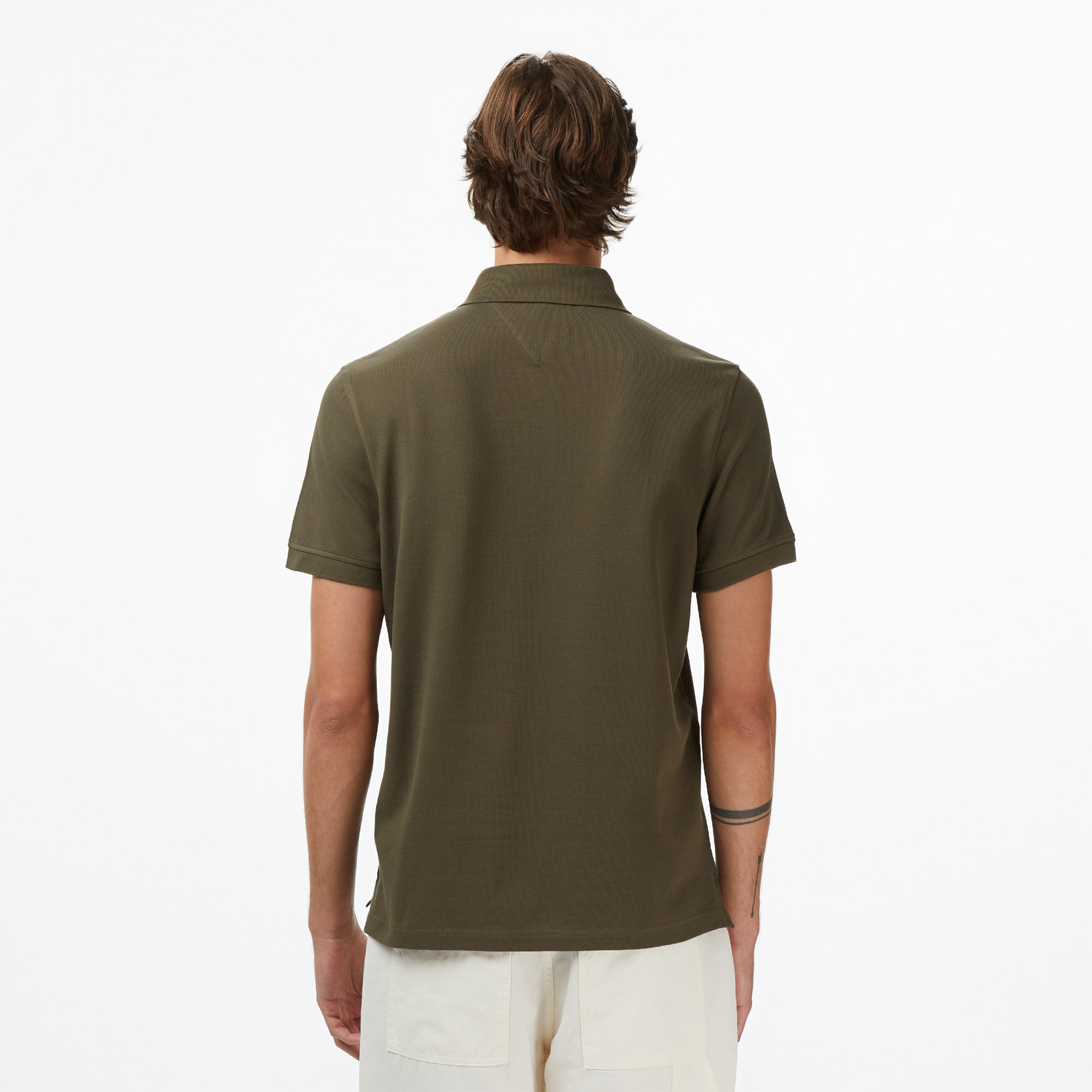 Tommy Hilfiger Erkek Haki Polo Yaka T-Shirt