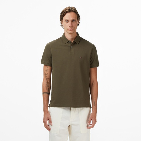  Tommy Hilfiger Erkek Haki Polo Yaka T-Shirt