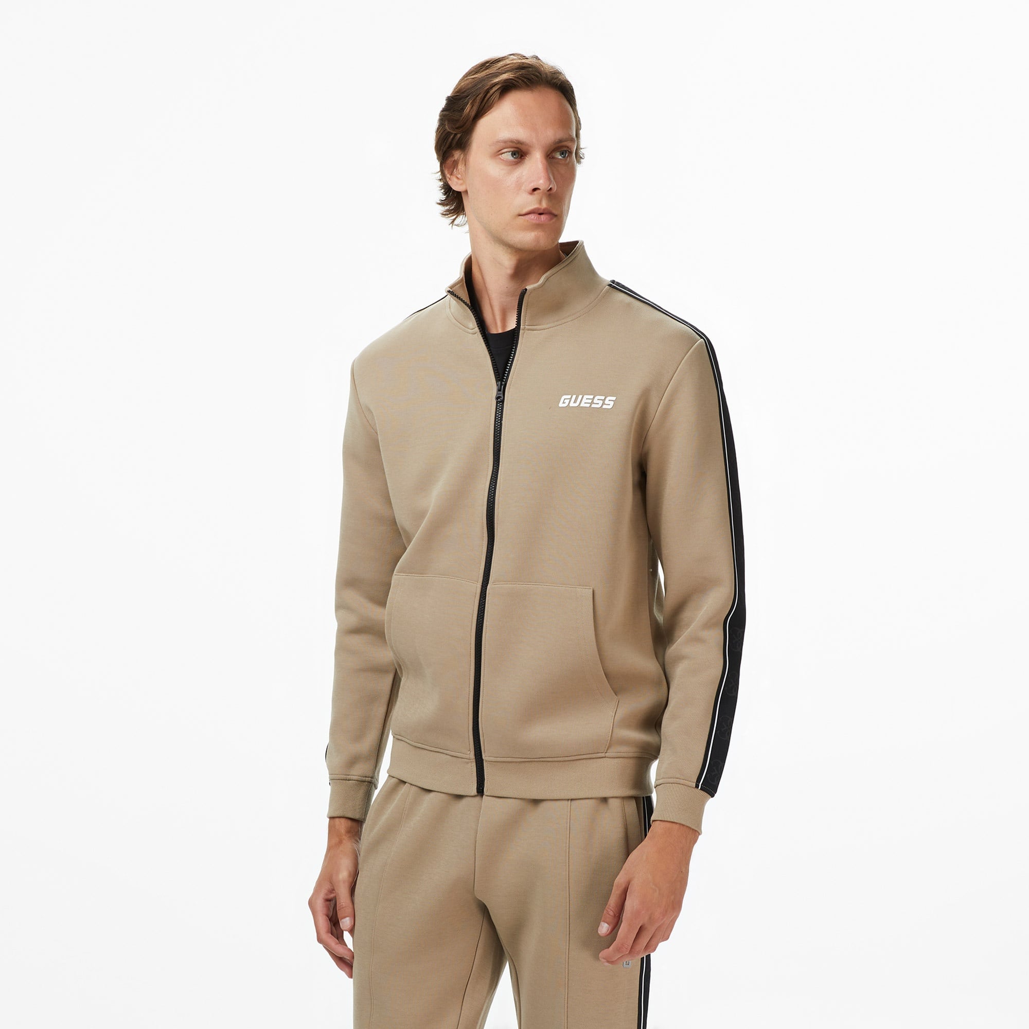 Guess Mickey Erkek Bej Sweatshirt