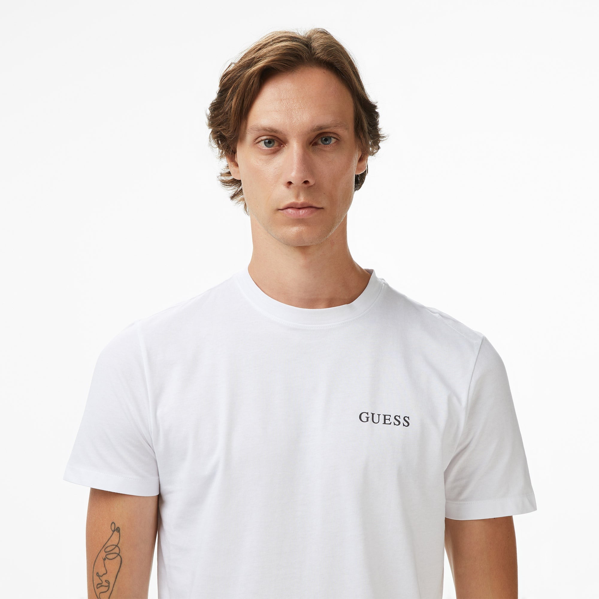 Guess 3'lü Erkek Beyaz T-Shirt