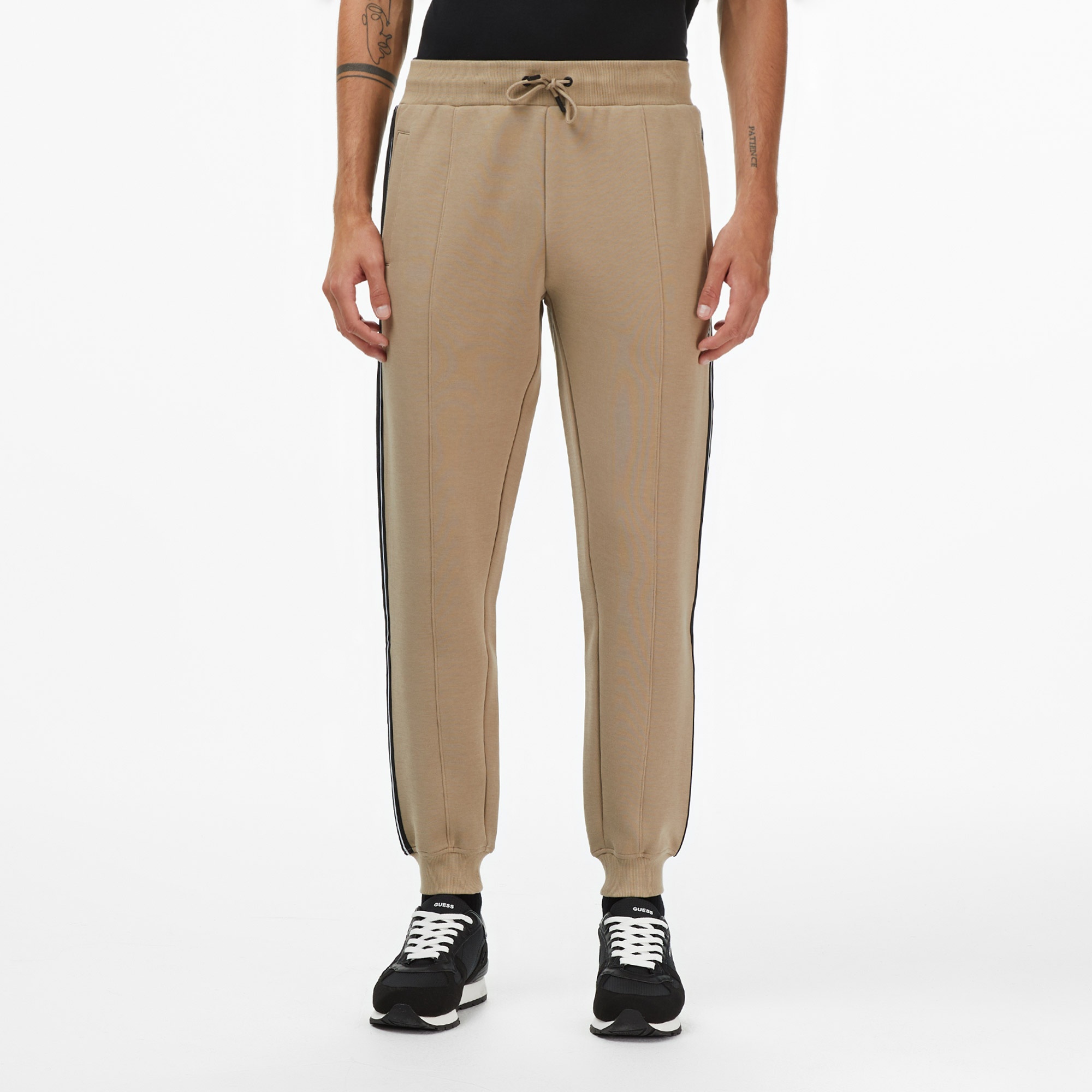 Guess Mickey Regular Fit Erkek Bej Eşofman Altı