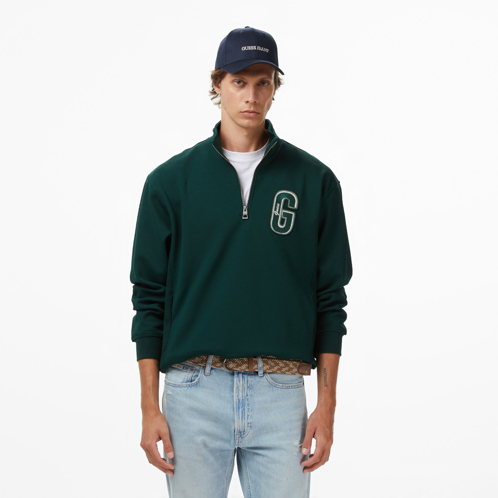  Guess Harris Erkek Yeşil Sweatshirt