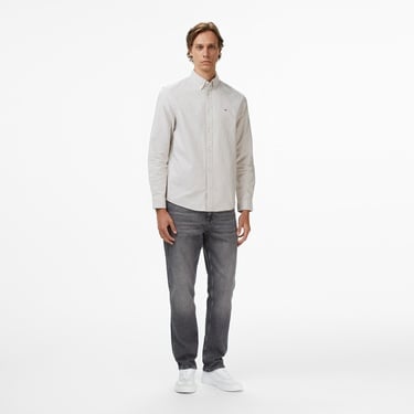  Tommy Jeans Regular Oxford Erkek Gri Gömlek