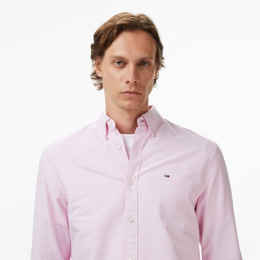  Tommy Jeans Regular Oxford Erkek Pembe Gömlek
