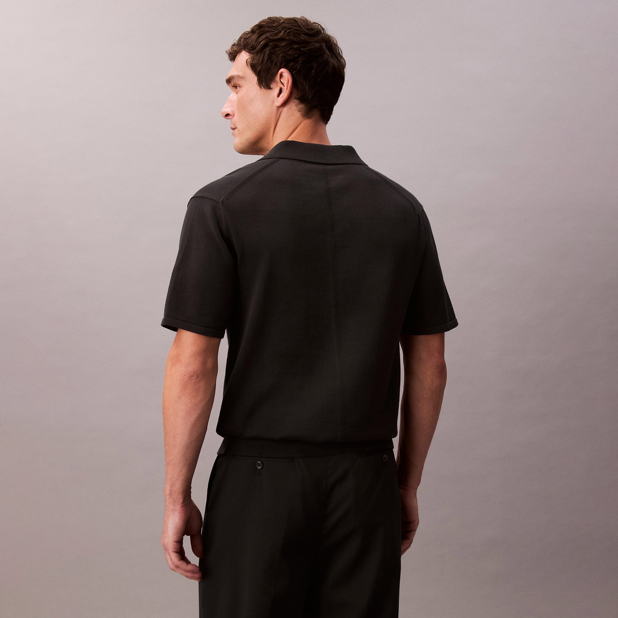 Calvin Klein Supima Polo Erkek Siyah Triko