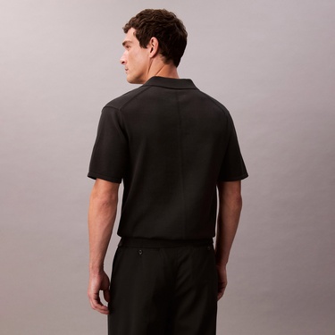  Calvin Klein Supima Polo Erkek Siyah Triko