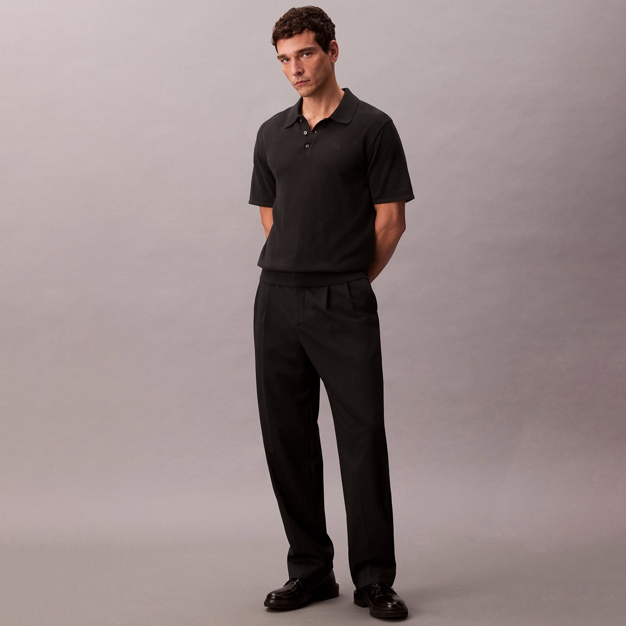 Calvin Klein Supima Polo Erkek Siyah Triko