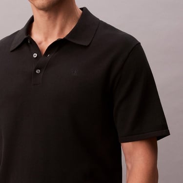  Calvin Klein Supima Polo Erkek Siyah Triko