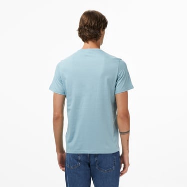  Calvin Klein Box Tape Graphic Erkek Mavi T-Shirt