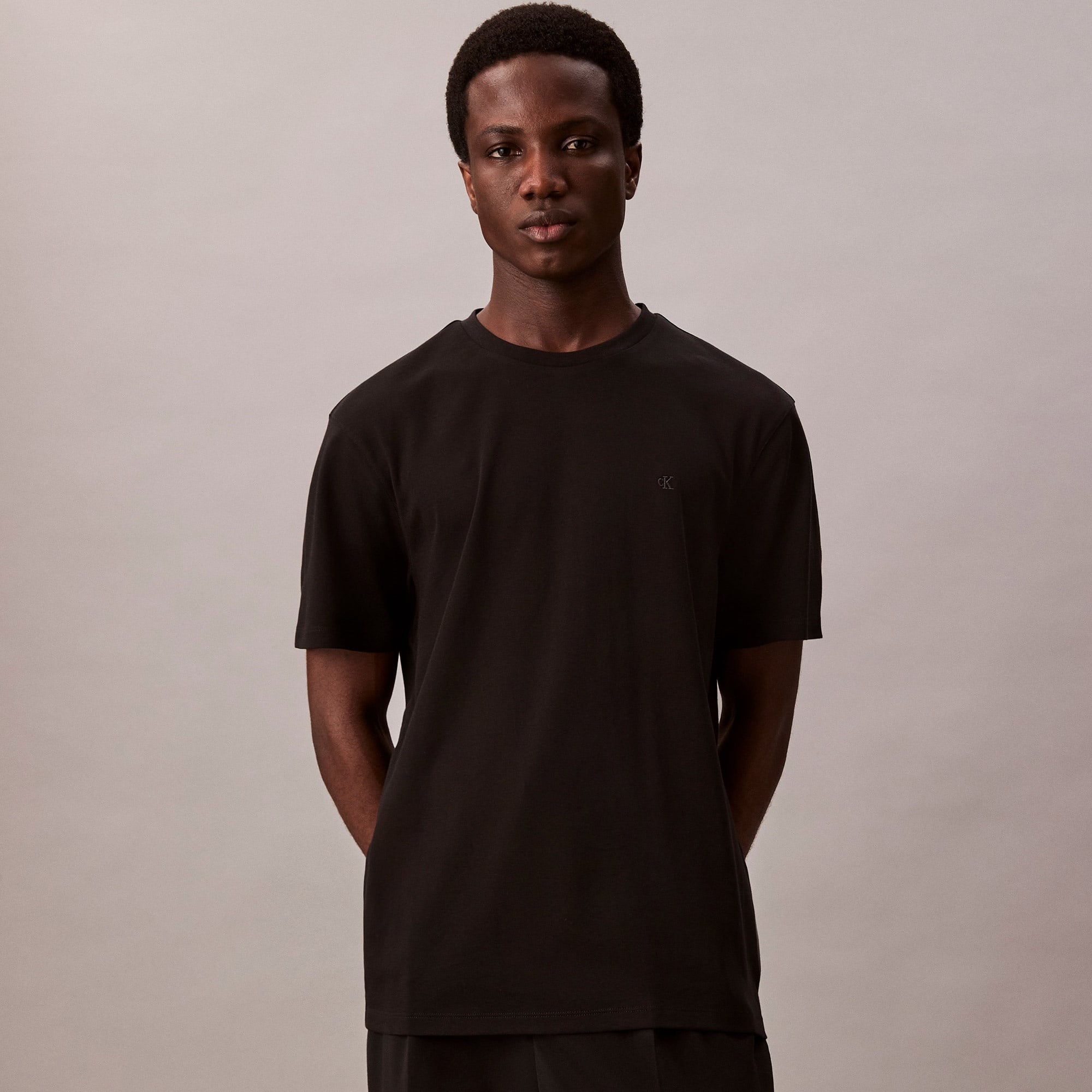 Calvin Klein Supima Chest Erkek Siyah T-Shirt