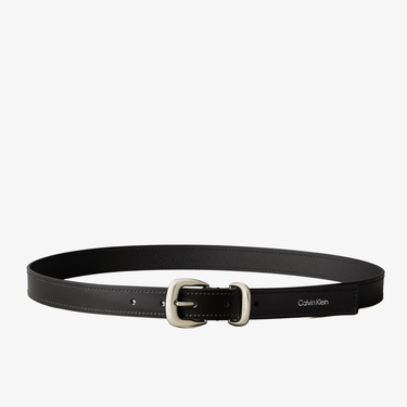  Calvin Klein 2 Piece Logo Buckle Kadın Siyah Kemer