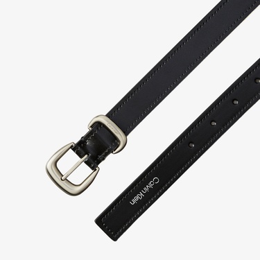  Calvin Klein 2 Piece Logo Buckle Kadın Siyah Kemer