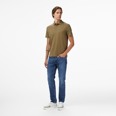  Calvin Klein Supima Chest Erkek Sarı Polo