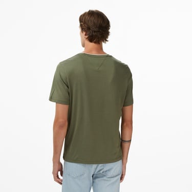 Tommy Hilfiger Cotton Modal Erkek Yeşil T-Shirt