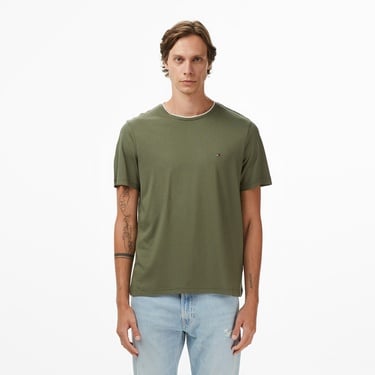  Tommy Hilfiger Cotton Modal Erkek Yeşil T-Shirt